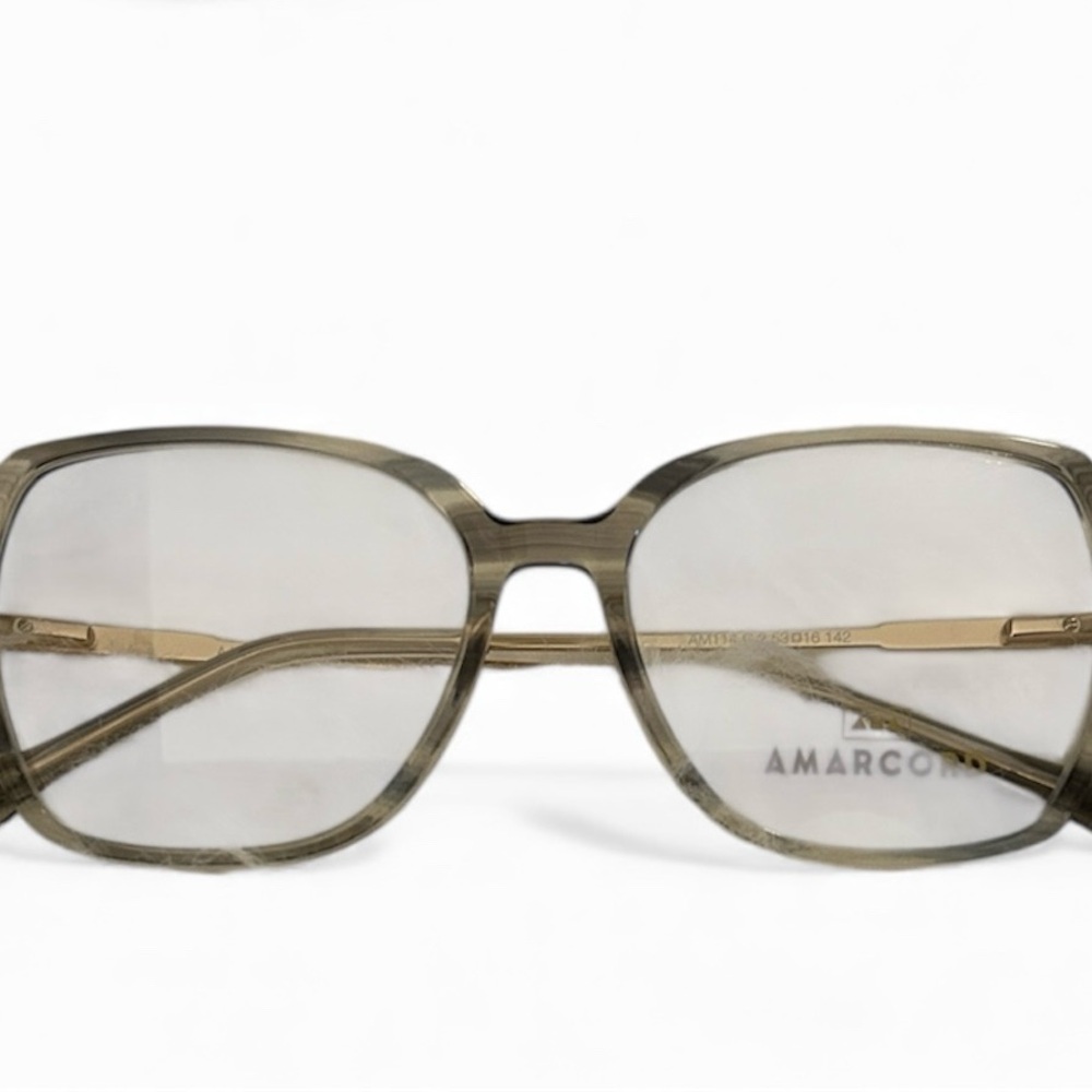 Amarcord Gray and Gold Glasses